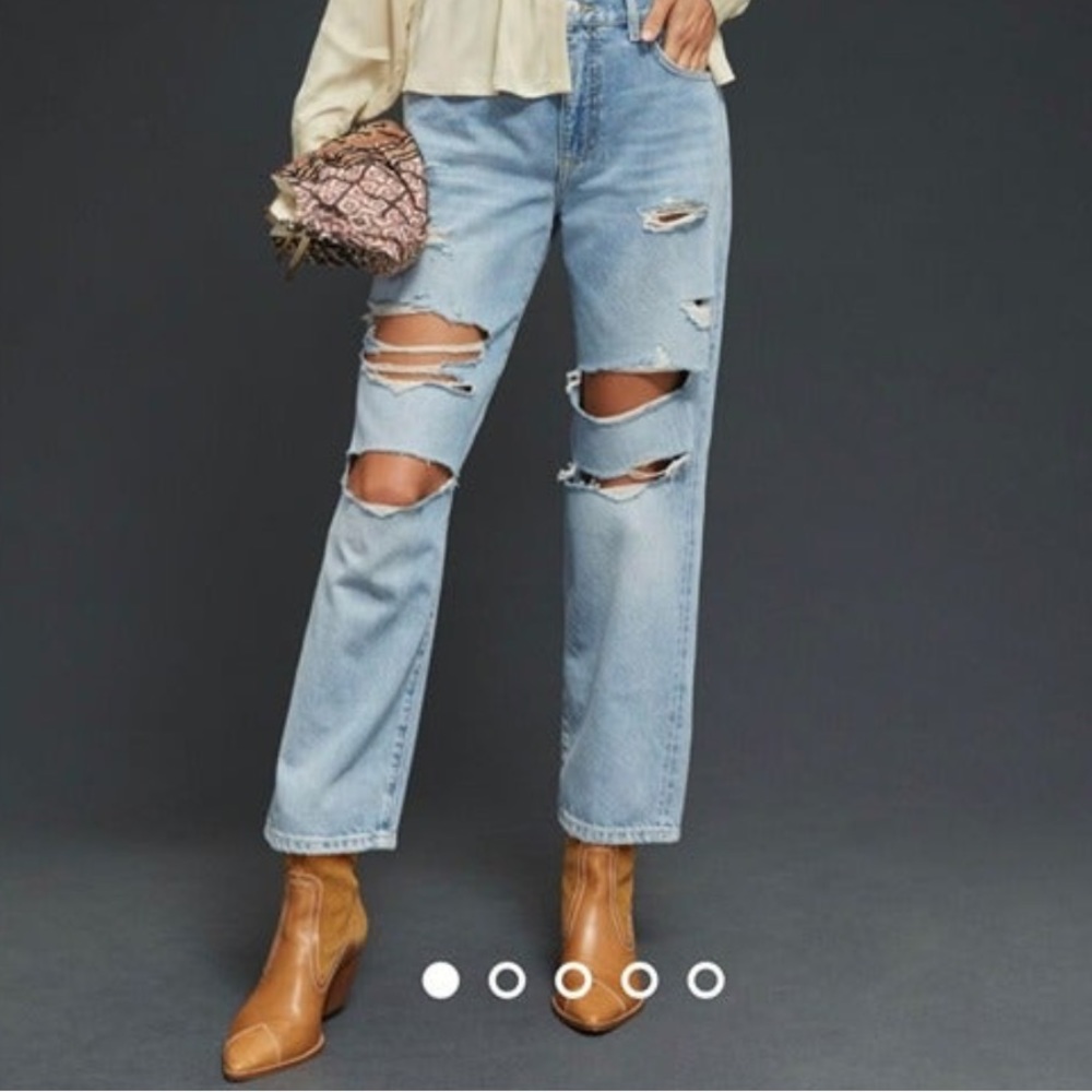 Anthropologie Vintage Mid Rise Crop Jeans